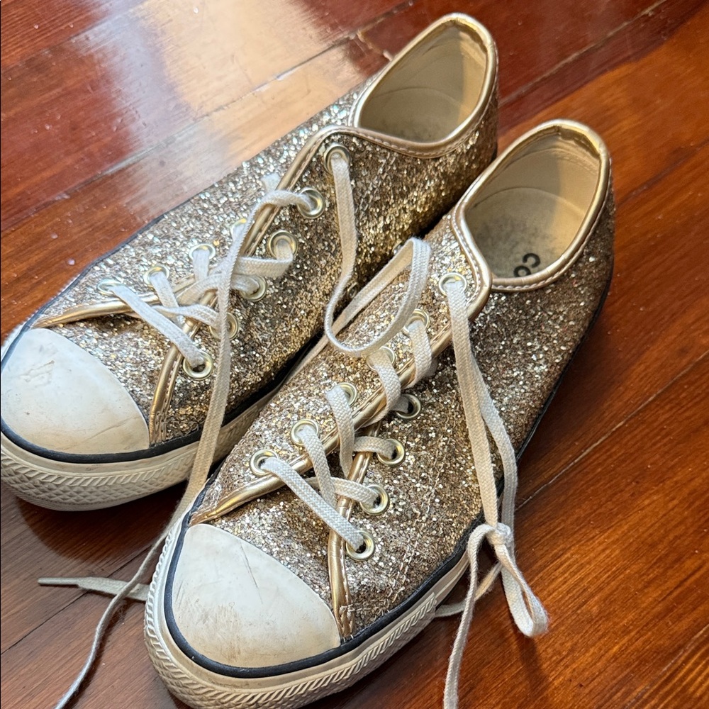 Converse Shimmering Gold Sneakers